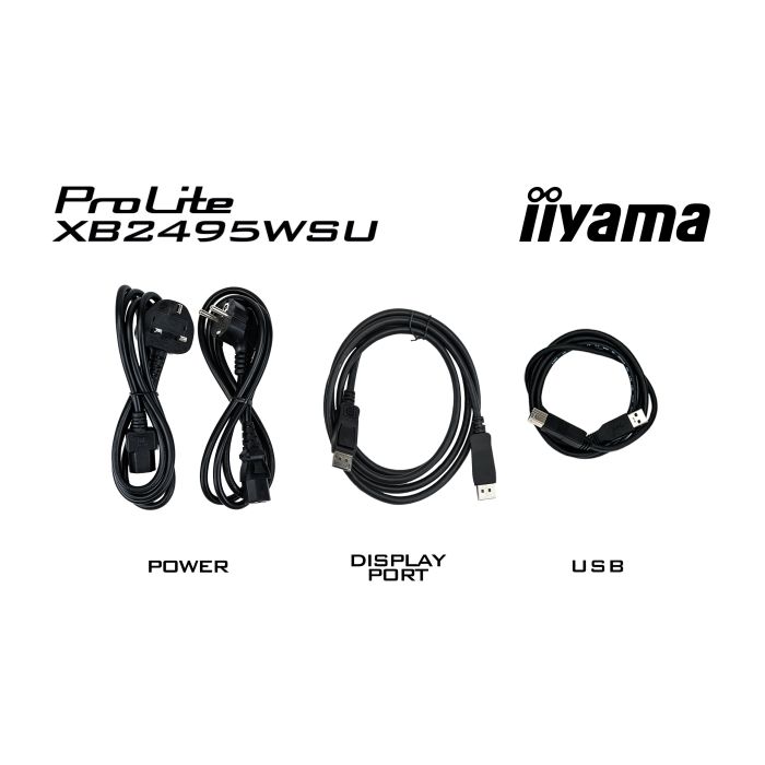 iiyama Monitor ProLite XB2495WSU-B1 24,1" IPS-panel, 1920x1200 100Hz4ms, 350cd/m², 15cmHeightAdj.Stand, HDMI, DP