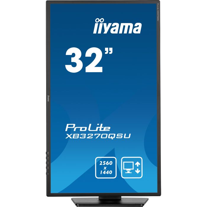 iiyama Monitor ProLite XB3270QSU-B1 32" IPS-panel, 2560x1440 100Hz3ms, 250cd/m², 15cmHeightAdj.Stand, 2xHDMI, DP