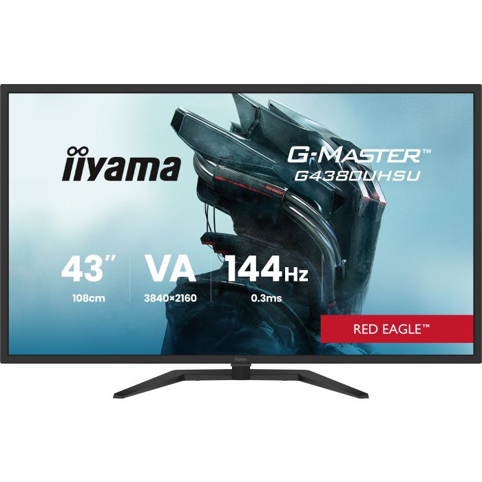 iiyama G-Master Red Eagle G4380UHSU-B2 43" VA-panel, Pro-Gaming, UHD 3840x2160 144Hz0.4ms, 550cdm², 2xHDMI 2.1, 2xDP