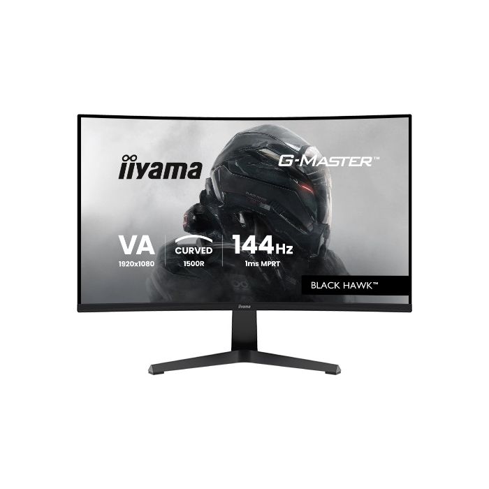 iiyama Black Hawk GC2781HSU-B1 27" VA-panel, Curved Gaming 1500R, 1920x1080 144Hz1ms, 350cd/m², HDMI, DP, FreeSync