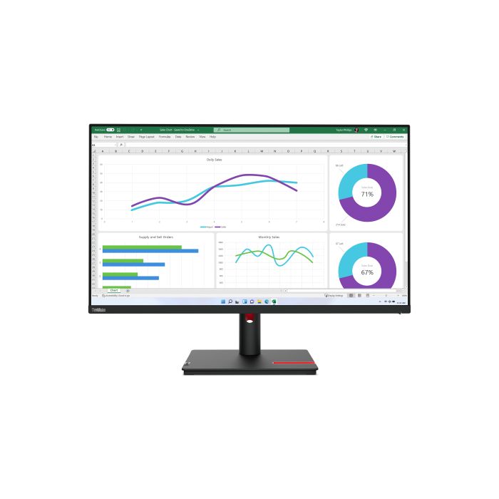 Lenovo Monitor ThinkVision T32h-30 31,5" IPS QHD AG 4ms 350cd 1000:1 60Hz Dock Tilt Swivel Lift Pivot