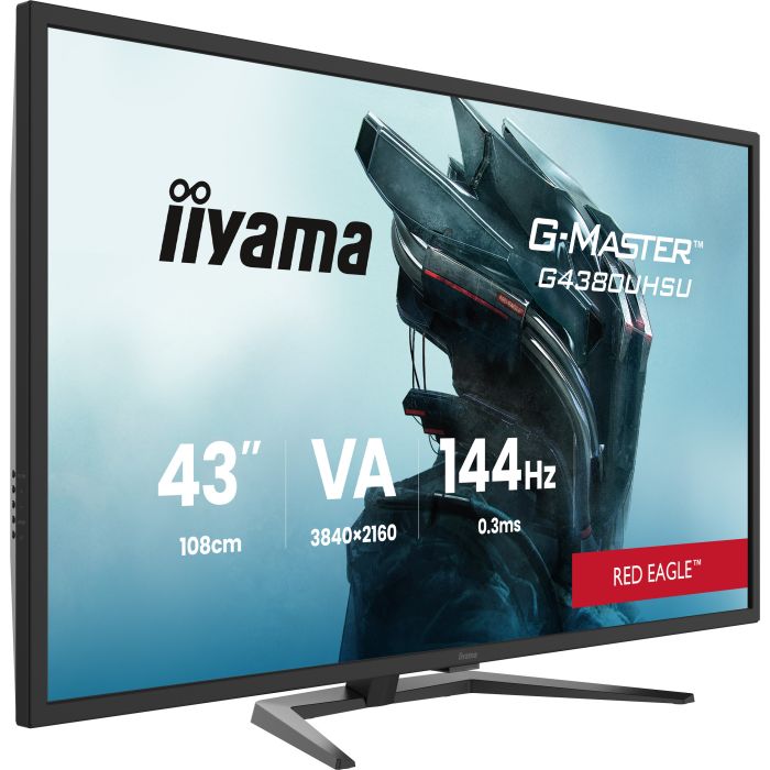 iiyama G-Master Red Eagle G4380UHSU-B2 43" VA-panel, Pro-Gaming, UHD 3840x2160 144Hz0.4ms, 550cdm², 2xHDMI 2.1, 2xDP