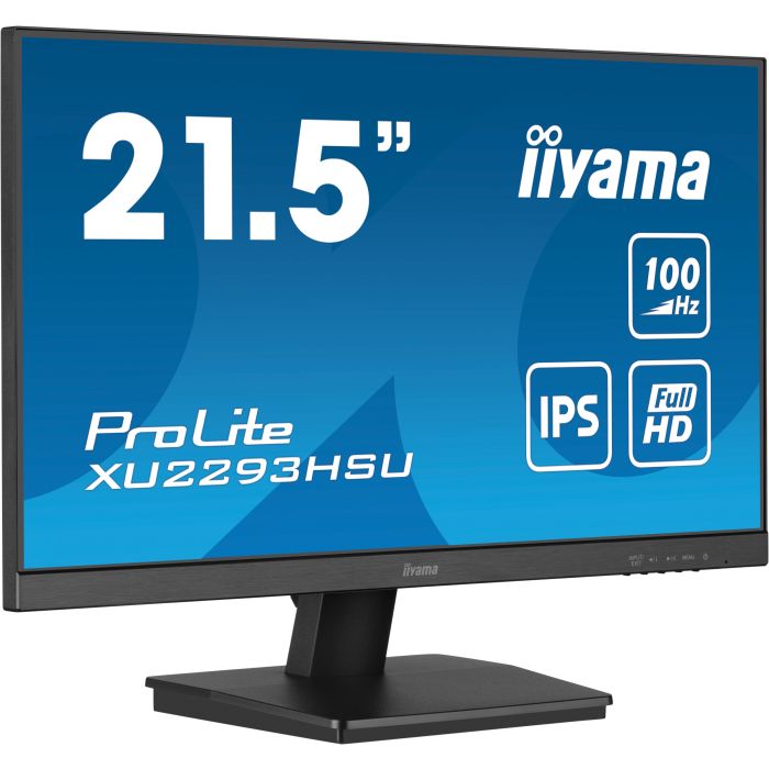 iiyama Monitor ProLite XU2293HSU-B7 21,5" IPS-panel, 1920x1080 100Hz, 300cd/m², Speakers, HDMI, DP, 1ms MPRT, USB 2x2.0