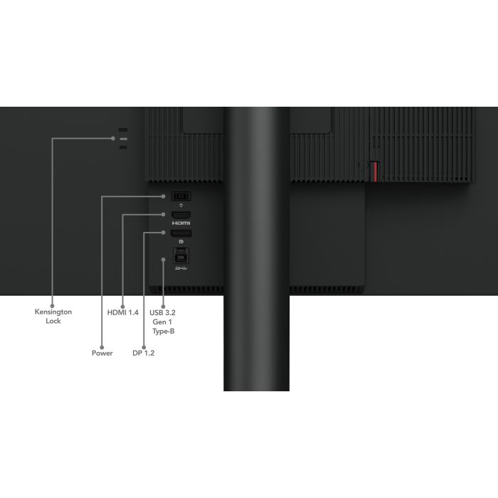 Lenovo Monitor ThinkVision 23.8" TIO24 Gen5 Touch 16:9 Panel IPS 1920 x 1080 Lift Camera & Speakers VGA DP HDMI
