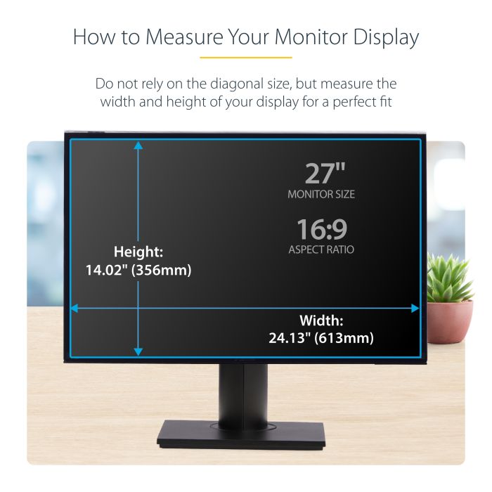 27IN MONITOR PRIVACY SCREEN/HANGING ACRYLIC FILTER/SHIELD
