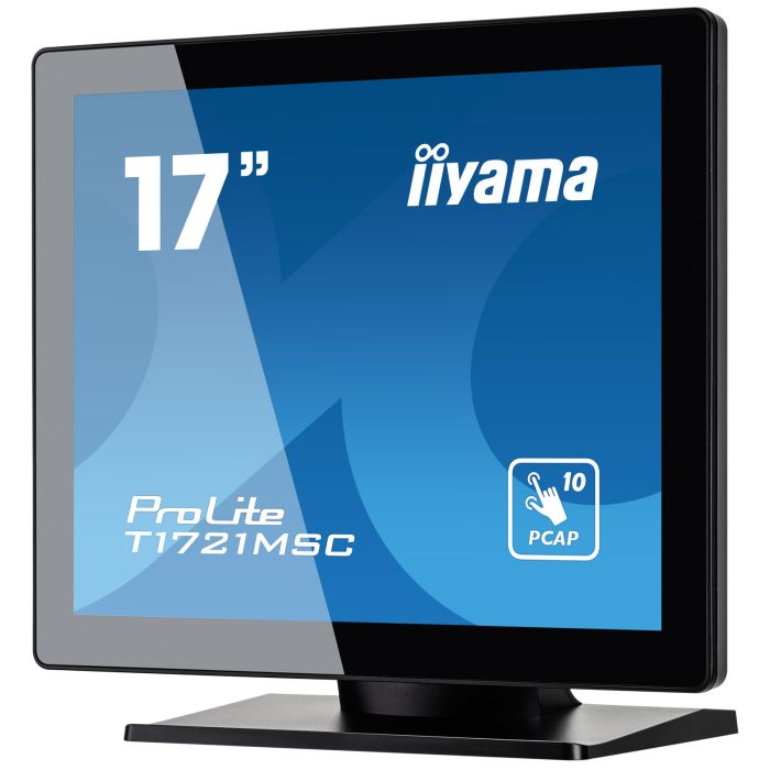 iiyama ProLite Touch Screen T1721MSC-B2 17" TN-panel, 1280x1024, 230cd/m², VGA, HDMI, Speakers, PCAP Bezel Free Front, 10P Touch