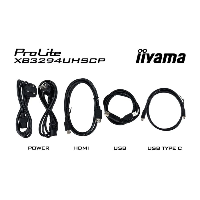 iiyama Monitor ProLite XB3294UHSCP-B1 32" VA-panel, 3840x2160 UHD 60Hz2ms, 400cd/m², SUSB-C(KVM/95W), 2x HDMI, DP, Adaptive Sync