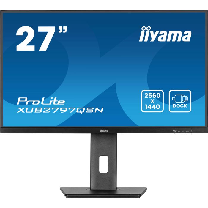 iiyama ProLite XUB2797QSN-B2 27" IPS-panel WQHD, 2560x1440, 100Hz, 1ms, HDMI, DP, USB-C Dock, Flicker-Free