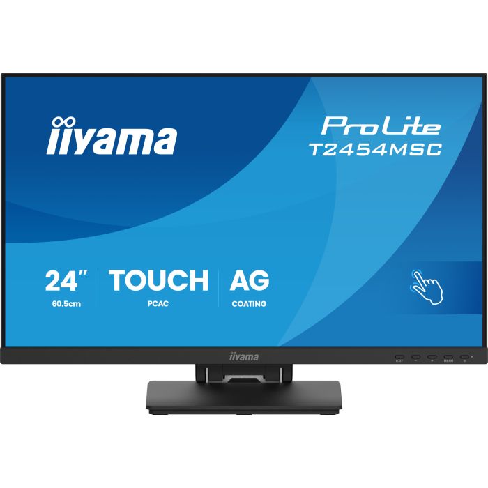 iiyama ProLite Touch Screen T2454MSC-B3AG 24" IPS FHD, 1920x1080, 300cd/m², HDMI, DP, Speakers, Double Hinge stand, 10P Touch, Anti Glare