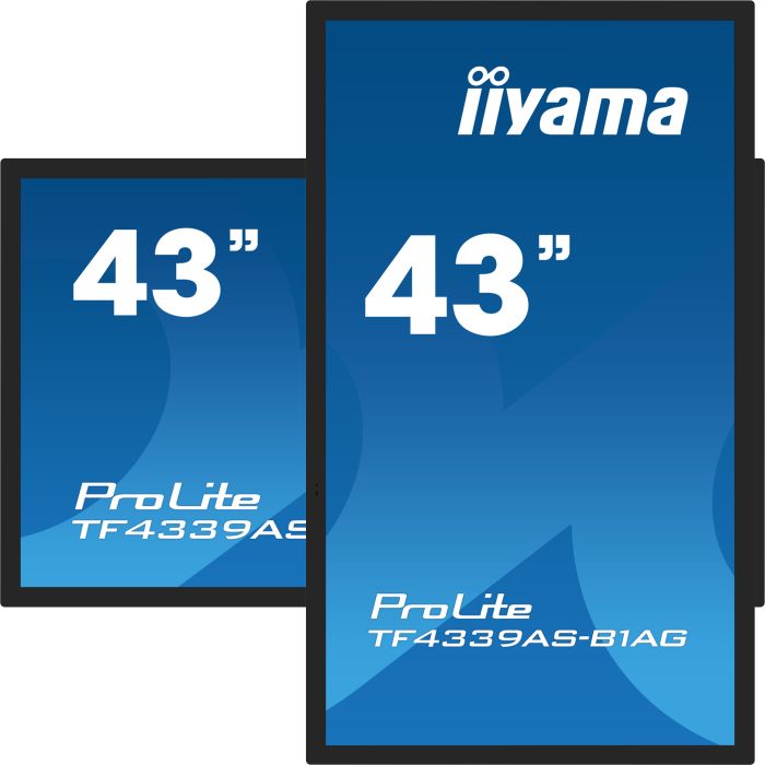 iiyama ProLite TF4339AS-B1AG 43" Touch Screen, 3840x2160, 435cd/m², 24/7, iiSignage², 2x HDMI, DP, AntiGlare, VESA 200x200