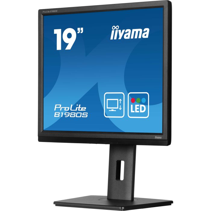 iiyama Monitor ProLite B1980S-B1 19" TN-panel, 1280x1024, 250cd/m², 13cm Height Adj. Stand, HDMI, DP