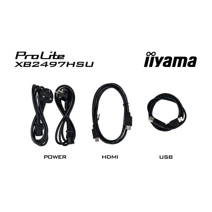 iiyama Monitor ProLite XB2497HSU-B1 24" IPS-panel, 1920x1080 120Hz4ms, 350cd/m², 15cmHeight Adj.Stand, HDMI, DP