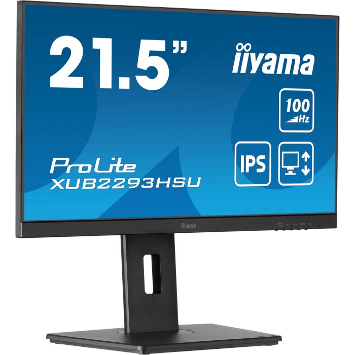 iiyama Monitor ProLite XUB2293HSU-B7 21,5" IPS-panel, 1920x1080 100Hz1ms, 300cd/m², 15cm Height Adj. Stand, Speakers, HDMI, DP