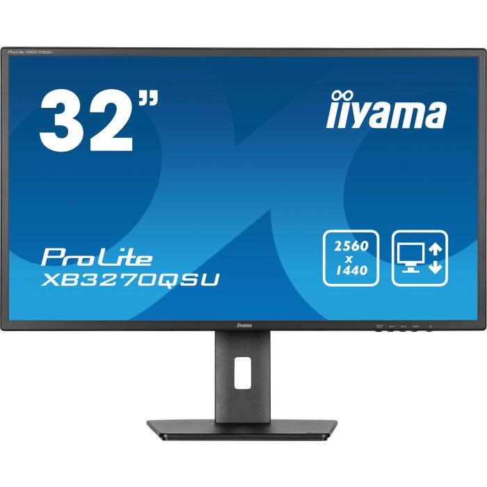 iiyama Monitor ProLite XB3270QSU-B1 32" IPS-panel, 2560x1440 100Hz3ms, 250cd/m², 15cmHeightAdj.Stand, 2xHDMI, DP