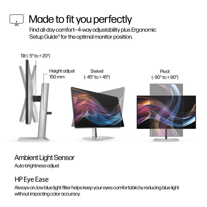 HP S7 PRO 727PK 27 ZOLL 4K 16:9/3840X2160 IPS 400CD 2000:1 USB-C