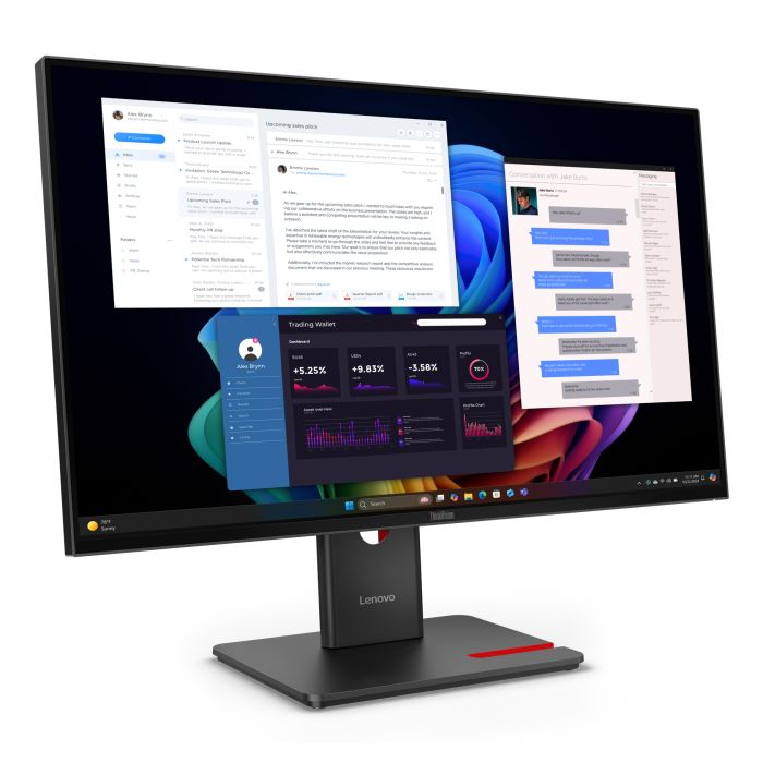 Lenovo Monitor ThinkVision T27UD-40 27" IPS 4K UHD 4ms 350cd 1500:1 60Hz Dock HUB Tilt Swivel Lift Pivot