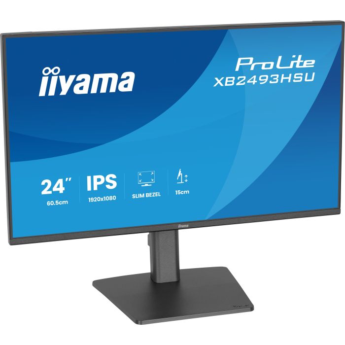 iiyama Monitor ProLite XB2493HSU-B1 24" IPS-panel, 1920x1080 120Hz1ms, 350cd/m², 15cmHeight Adj.Stand, HDMI, DP
