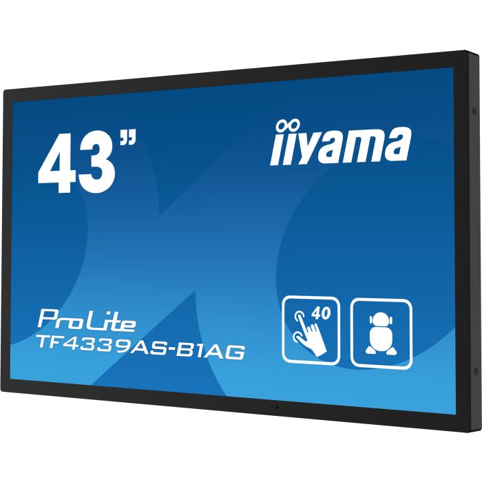 iiyama ProLite TF4339AS-B1AG 43" Touch Screen, 3840x2160, 435cd/m², 24/7, iiSignage², 2x HDMI, DP, AntiGlare, VESA 200x200