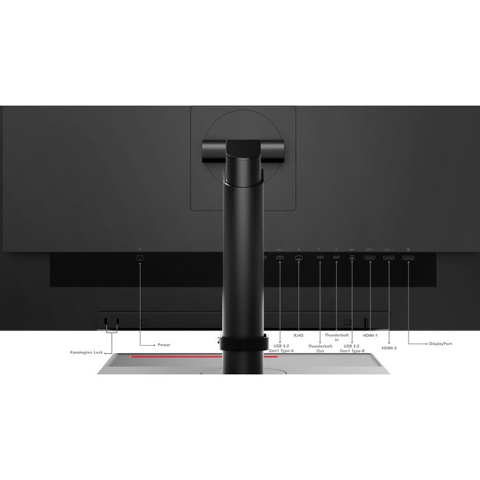 Lenovo Monitor ThinkVision P27u-20 27" IPS 4K AG 6ms 400cd 1000:1 60Hz Dock Speakers Tilt Swivel Lift Pivot