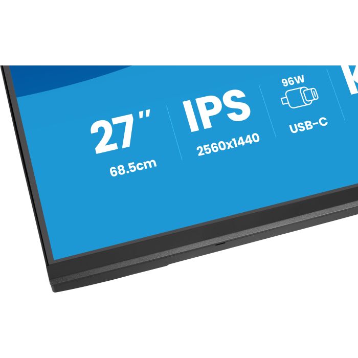 iiyama Monitor ProLite XB2797QSNPH-B1 27" IPS-panel, 2560x1440 75Hz1ms, 350cd/m², EyeComfort, USB-C Dock, Webcam 5MP,KVM LAN, HDMI, DP