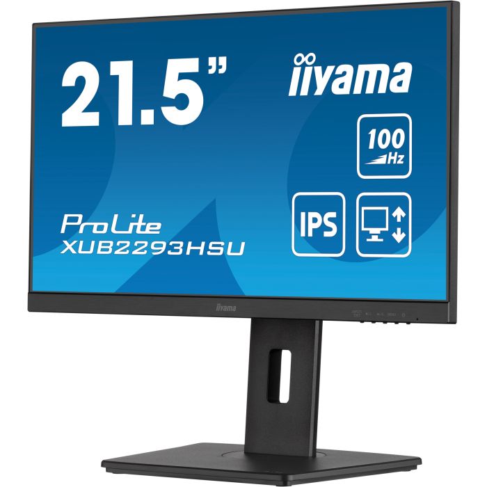 iiyama Monitor ProLite XUB2293HSU-B7 21,5" IPS-panel, 1920x1080 100Hz1ms, 300cd/m², 15cm Height Adj. Stand, Speakers, HDMI, DP
