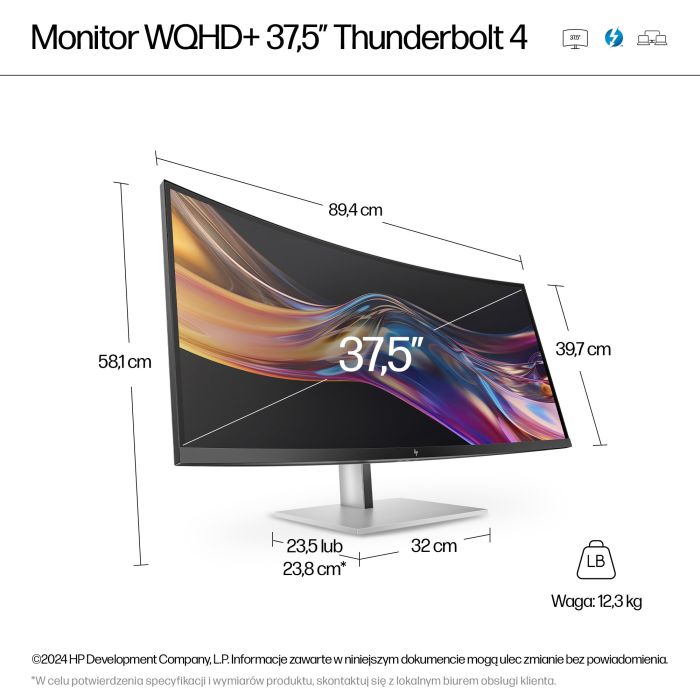 HP S7 PRO 738PU 37.5 ZOLL 21:9/3840X1600 IPS 400CD 2000:1 5MS