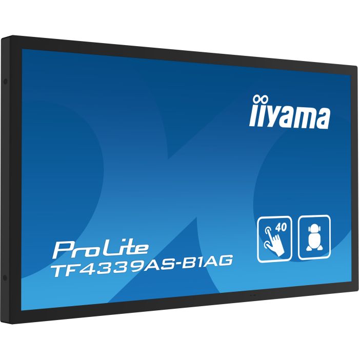 iiyama ProLite TF4339AS-B1AG 43" Touch Screen, 3840x2160, 435cd/m², 24/7, iiSignage², 2x HDMI, DP, AntiGlare, VESA 200x200