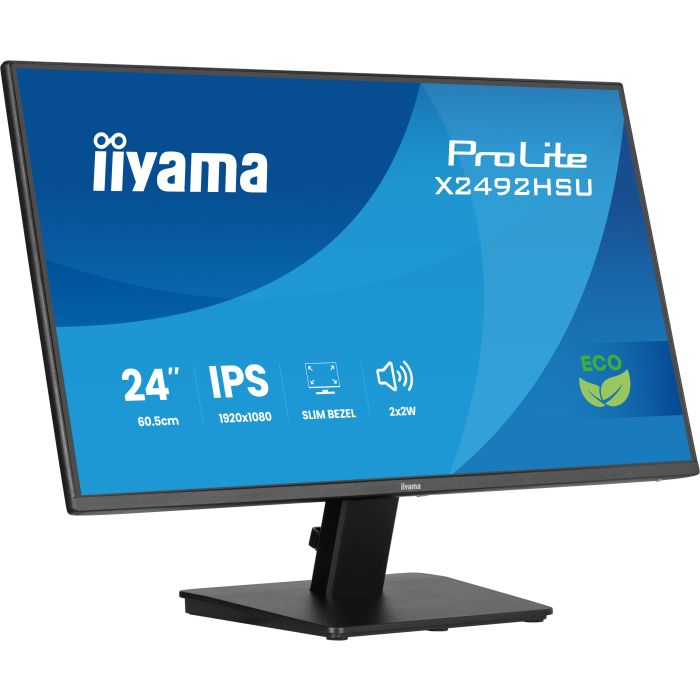 iiyama Monitor ProLite X2492HSU-B1 24" IPS 4-side slim bezel, 1920x1080 120Hz3ms, 300cd/m², Green Choice, EyeComfort/EyeSafe2.0, HDMI, DP