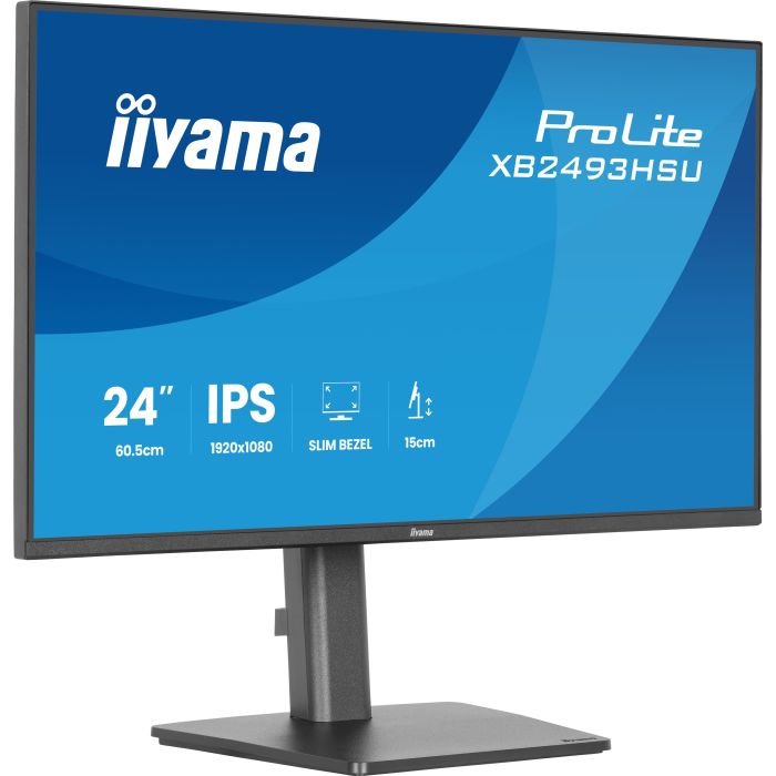 iiyama Monitor ProLite XB2493HSU-B1 24" IPS-panel, 1920x1080 120Hz1ms, 350cd/m², 15cmHeight Adj.Stand, HDMI, DP