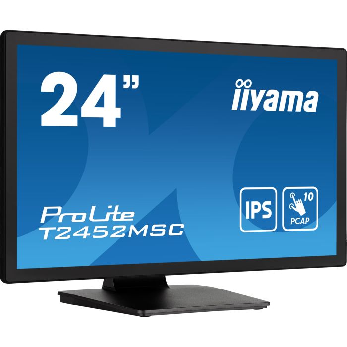 iiyama ProLiteTouch Screen T2452MSC-B1 24" IPS-panel LED FullHD, 1920X10, 360 cd/m², HDMI, DP, Speakers, 10-Point Touch