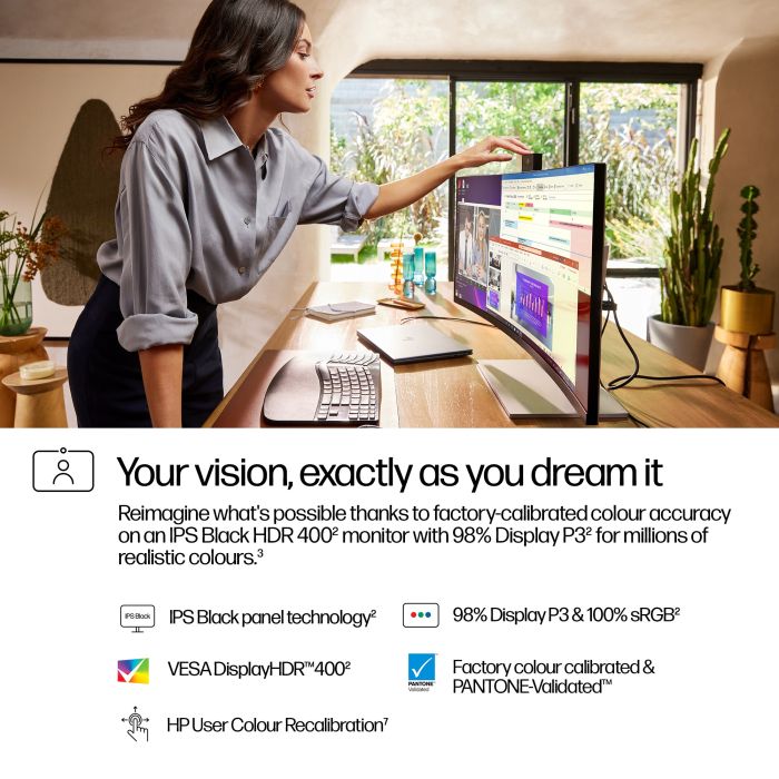 HP S7 Pro 734pm WQHD 3440x1440 IPS 5ms DP USB-C HDMI 3/3/0 Curved