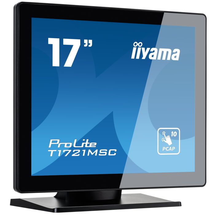 iiyama ProLite Touch Screen T1721MSC-B2 17" TN-panel, 1280x1024, 230cd/m², VGA, HDMI, Speakers, PCAP Bezel Free Front, 10P Touch
