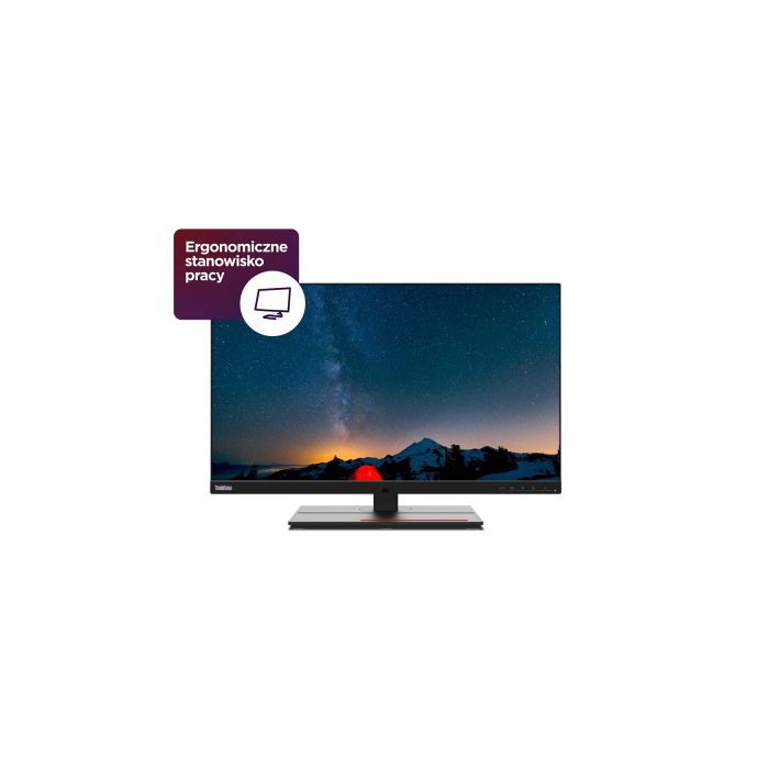 Lenovo Monitor ThinkVision P27u-20 27" IPS 4K AG 6ms 400cd 1000:1 60Hz Dock Speakers Tilt Swivel Lift Pivot