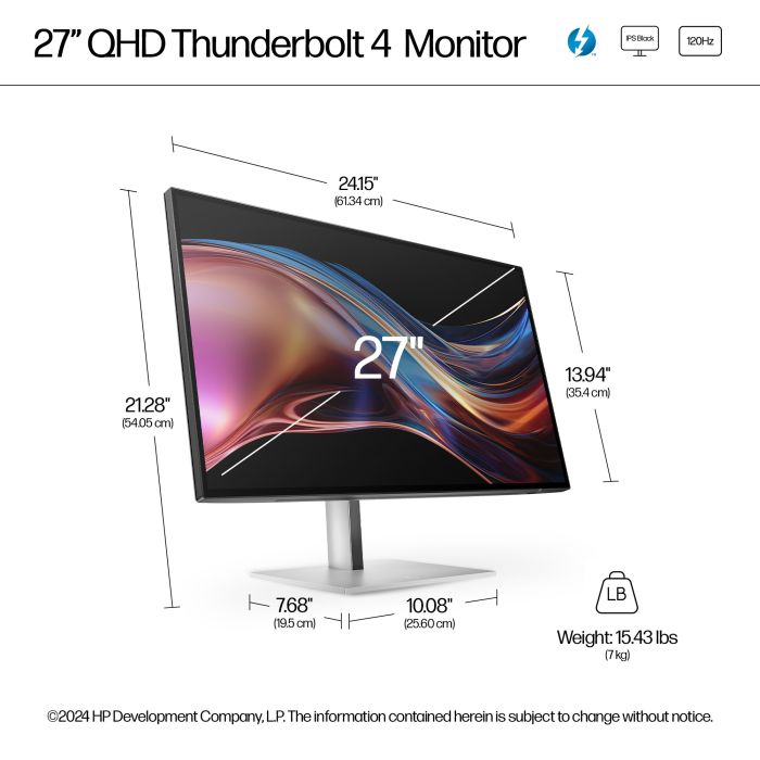 HP S7 PRO 727PU 27 ZOLL 16:9/2560X1440 IPS 400CD 2000:1 USB-C