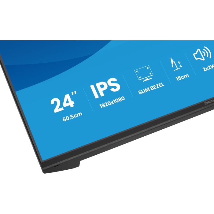 iiyama Monitor ProLite XB2491HS-B1 24" IPS-panel, 1920x1080 120Hz1ms, 350cd/m², 15mcHeight Adj. Stand, HDMI, DP
