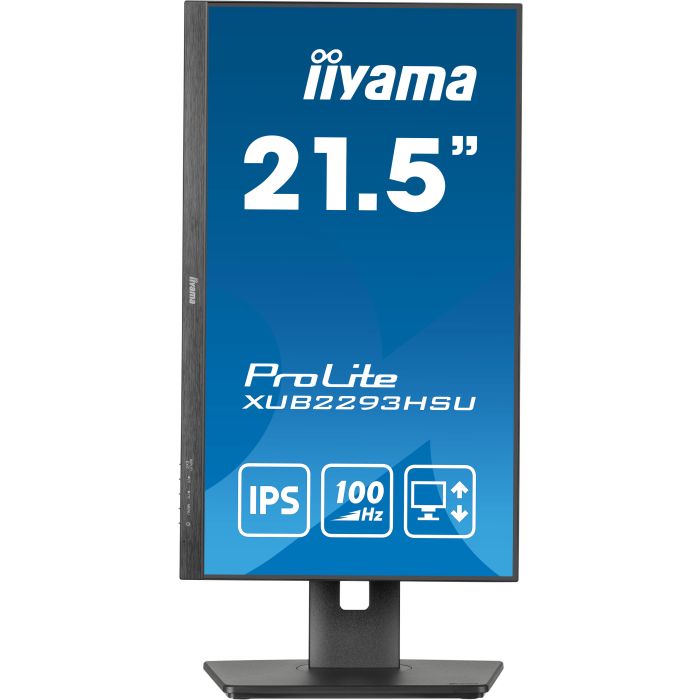 iiyama Monitor ProLite XUB2293HSU-B7 21,5" IPS-panel, 1920x1080 100Hz1ms, 300cd/m², 15cm Height Adj. Stand, Speakers, HDMI, DP