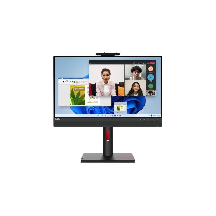 Lenovo Monitor ThinkVision 23.8" TIO24 Gen5 Touch 16:9 Panel IPS 1920 x 1080 Lift Camera & Speakers VGA DP HDMI