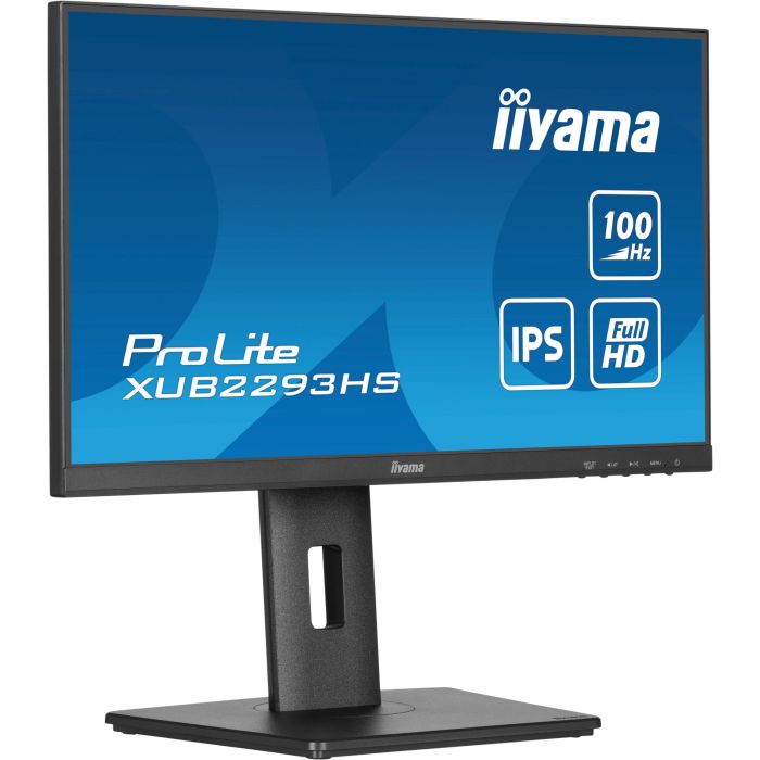 iiyama Monitor ProLite XUB2293HS-B6 21,5" IPS-panel, 1920x10808 100Hz1ms, 300cd/m², Speakers, HDMI, DP, HAS FlickerFree FreeSync