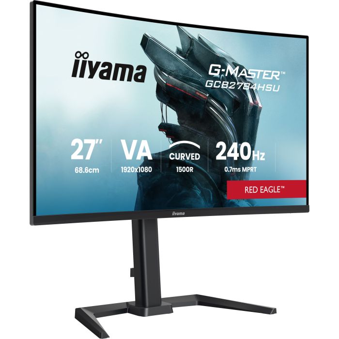 iiyama Red Eagle GCB2784HSU-B1 27" VA-panel, Curved Gaming 1500R, 1920x1080 165Hz1ms, 250cd/m², 2xHDMI, DP, FreeSync Premium