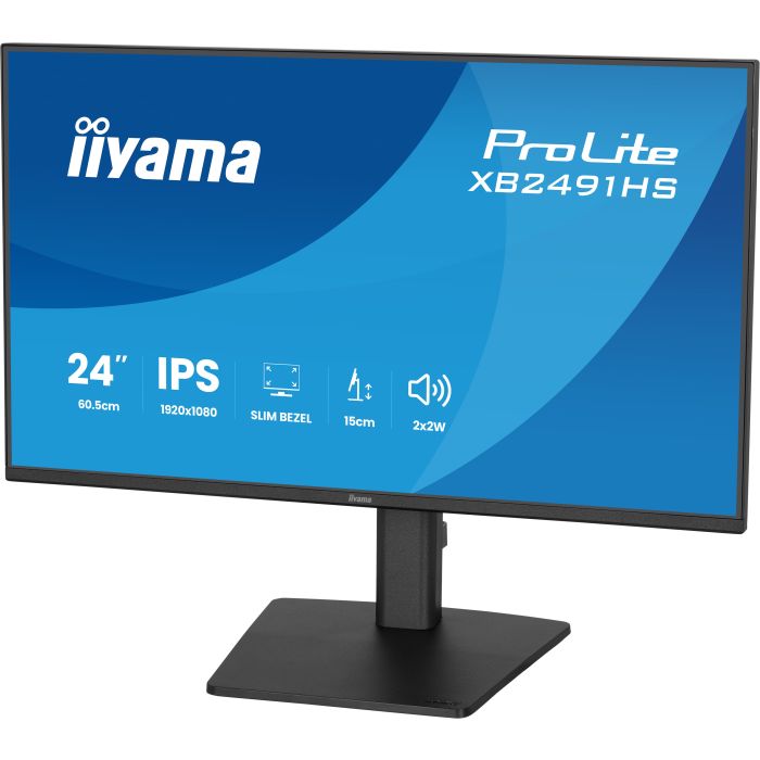 iiyama Monitor ProLite XB2491HS-B1 24" IPS-panel, 1920x1080 120Hz1ms, 350cd/m², 15mcHeight Adj. Stand, HDMI, DP