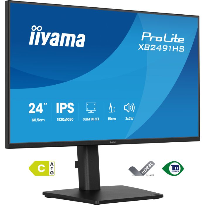 iiyama Monitor ProLite XB2491HS-B1 24" IPS-panel, 1920x1080 120Hz1ms, 350cd/m², 15mcHeight Adj. Stand, HDMI, DP