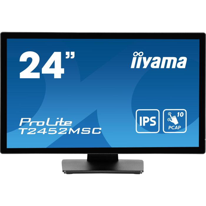 iiyama ProLiteTouch Screen T2452MSC-B1 24" IPS-panel LED FullHD, 1920X10, 360 cd/m², HDMI, DP, Speakers, 10-Point Touch