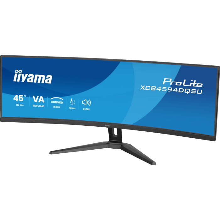 iiyama Monitor ProLite XCB4594DQSU-B1 44,5" UW Curved VA-panel, DQHD 5120x1440 75Hz2ms, 450cd/m², 2xHDMI, 2xDP