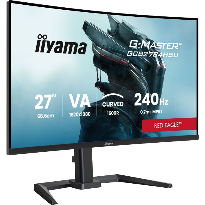 iiyama Red Eagle GCB2784HSU-B1 27" VA-panel, Curved Gaming 1500R, 1920x1080 165Hz1ms, 250cd/m², 2xHDMI, DP, FreeSync Premium