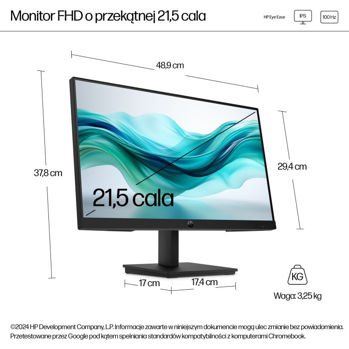 HP S3 PRO 322PF 21.5 FHD (1920x1080) FHD IPS 250n 5ms HDMI DP VGA 3/3/0
