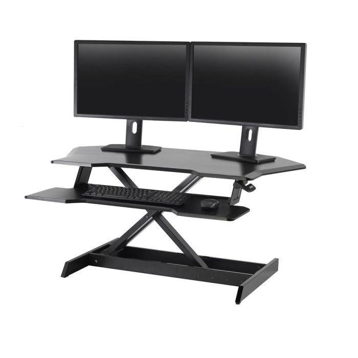 Ergotron WorkFit Corner Standing Desk Converter - narożna nadstawka na biurko do pracy na stojąco (czarna)