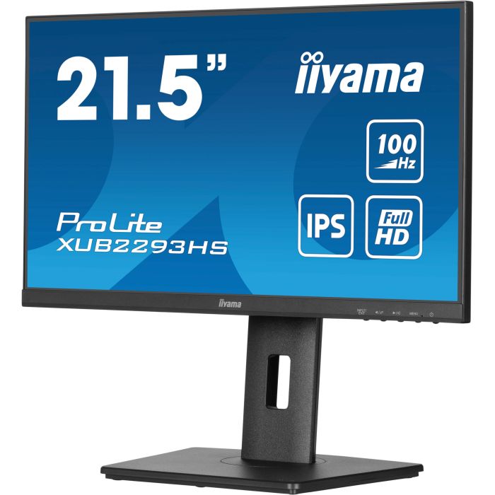 iiyama Monitor ProLite XUB2293HS-B6 21,5" IPS-panel, 1920x10808 100Hz1ms, 300cd/m², Speakers, HDMI, DP, HAS FlickerFree FreeSync