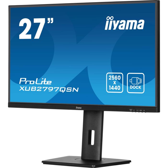 iiyama ProLite XUB2797QSN-B2 27" IPS-panel WQHD, 2560x1440, 100Hz, 1ms, HDMI, DP, USB-C Dock, Flicker-Free