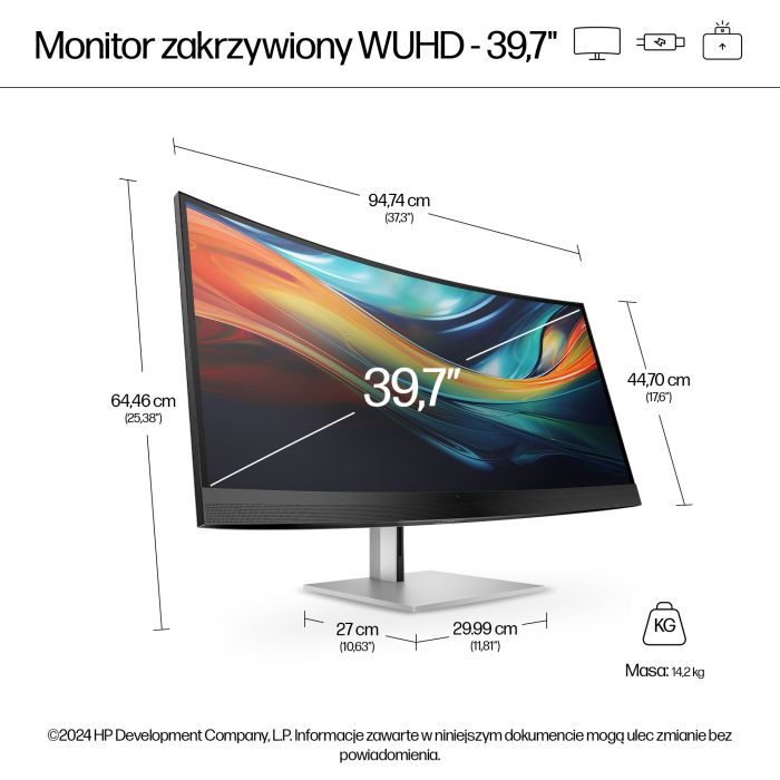 HP S7 PRO 740PM 5K2K 39.7 ZOLL/5120X2160 IPS 300CD 1000:1 5MS