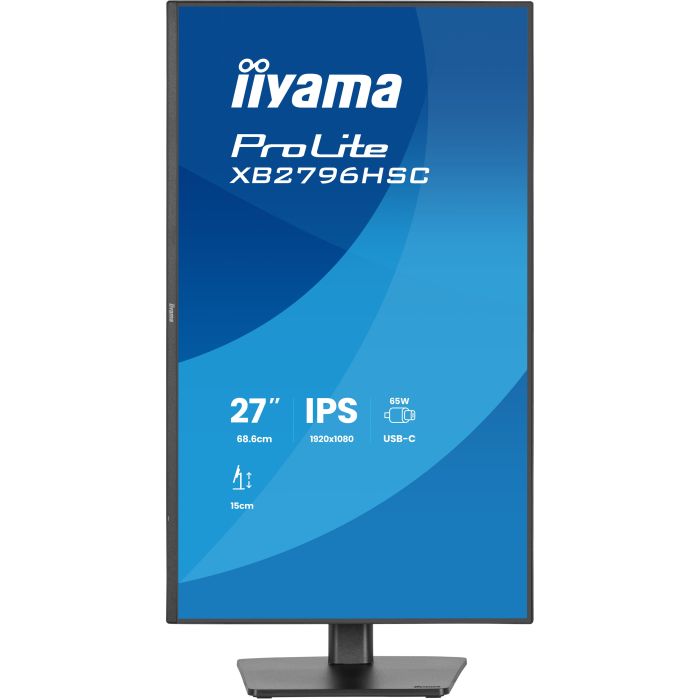 iiyama Monitor ProLite XB2796HSC-B1 27" IPS-panel, 1920x1080 144Hz3ms, 300cd/m², 15cmHeightAdj.Stand, HDMI, USB-C (65W PD)